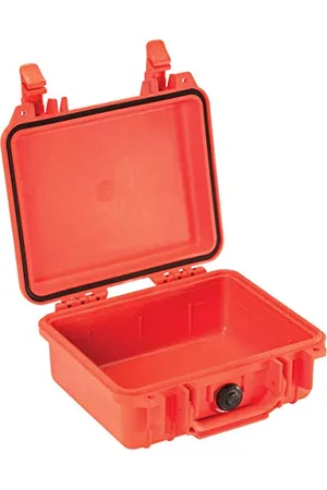 Peli Protector 1200 Odporna na wstrząsy skrzynia, wodoszczelna i pyłoszczelna (IP67), pojemność 4 l, wyprodukowana w USA, bez pianki, pomarańczowa
