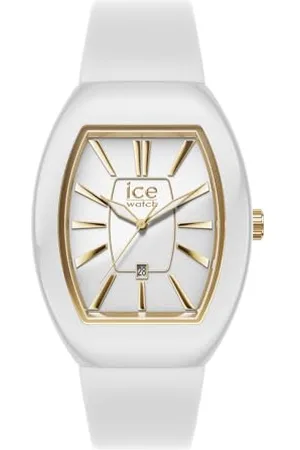 Ice-Watch ICE boliday Dome White gold - Damski biały zegarek z silikonowym paskiem - 024034 (Mały)