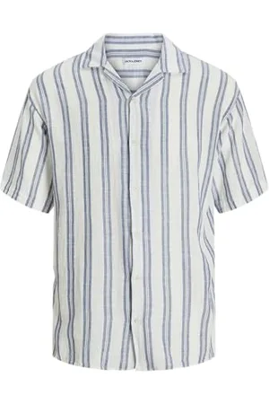JACK & JONES JJEENZO Stripe Resort Shirt SS SN, , L