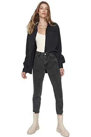 Trendyol Dżinsy damskie Mom Jeans, , 34