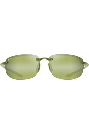 Maui Jim Unisex Hookipa Sunglasses, Shiny Transparent Light Green, 64-14-140, , 64-14-140