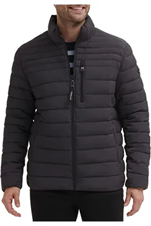 Calvin Klein Lekka wodoodporna kurtka puchowa męska, pakowalna żelazo, XXL, , XXL