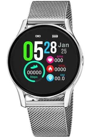 Lotus Smartime damski smartwatch metalowy, srebrny, ekran dotykowy 1,22, średnica: 39 mm, wodoszczelność: 3ATM, 50001/A, , bransoletka