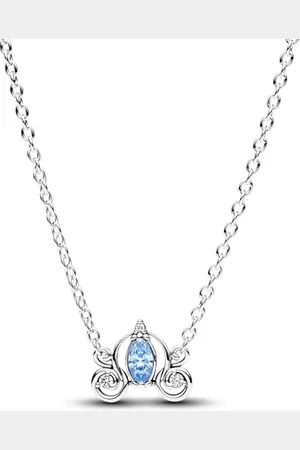 PANDORA Disney Cinderellas Kutsche Collier-Halsketteaus Sterling Silber mit Zirkonia Stein, Größe 45cm, 393057C01-45
