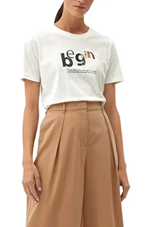 QS by s.Oliver Damski T-shirt z haftem, , 34