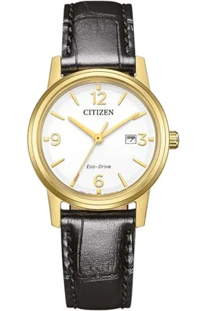 Citizen Eco-Drive solarny zegarek na rękę z datą i cyframi arabskimi w różnych wariantach, , 30 MM, Pasek