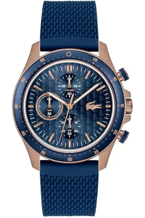 Lacoste Zegarek kwarcowy z chronografem dla mężczyzn, kolekcja Neo Heritage z bransoletką silikonową lub ze stali nierdzewnej, , Klasyczny