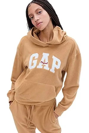 GAP Womens Logo Microfleece Hoodie DEERFIELD S
