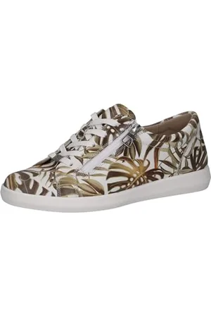 Caprice Damskie 9-23727-44 płaskie sneakersy, białe graffiti, 40,5 EU, , 40.5 EU