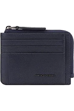 Piquadro Torba na monety Zipper z uchwytem na dokumenty, szczeliny na karty kredytowe i ochrona przed oszustwami RFID, , , Taglia Unica