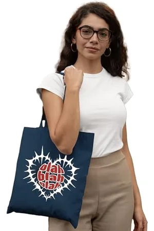 REPUBLIC OF CALIFORNIA ARCTT002-NA Tote Bag Blah-Blah - Ekologiczna torba na zakupy, wytrzymała i stylowa, granatowa, , 38 X 42 CM, Użytkowy