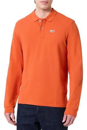 Napapijri Eruggy koszulka polo z długim rękawem, pomarańczowa, rozmiar XL, , XL