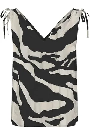 ONLY Onlnova Life Vis S/L Ruching Top AOP, , L