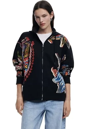 Desigual Sweat_Melted PAISLEYS_L, 2000 czarny, S/M, , M