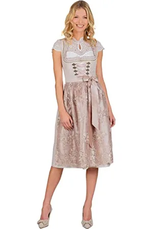 Stockerpoint Damska sukienka Dirndl Loretta na specjalne okazje, szarobrązowa, standardowa