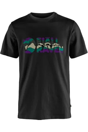 Fjällräven FJALLRAVEN 12600268-550 wielokolorowy T-shirt z logo M T-shirt męski czarny rozmiar L, , L