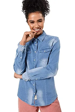 Herrlicher Damska bluzka z denimu lilii, , S
