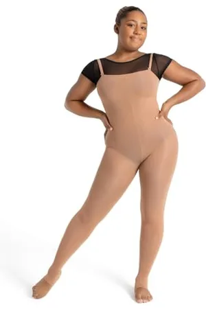 Capezio Ultra Soft Stirrup Body Tight, Suntan, XX-Large