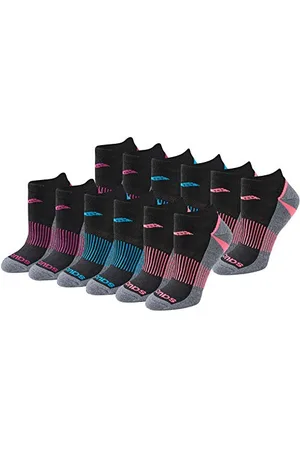 Saucony Womens Selective Cushion Performance No Show Athletic Sport Socks (6 & 12 Pairs)