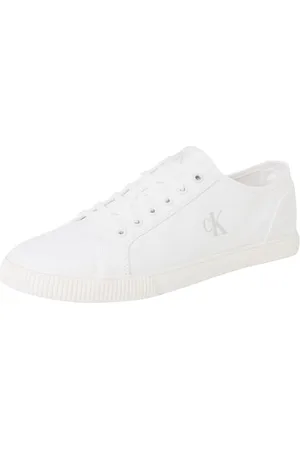 Calvin Klein CK JEANS Męska koszulka ESS VULC LOW MG CANVAS YM0YM01209 Top, biała (potrójna jasna biel), 11 UK, , 43.5 EU