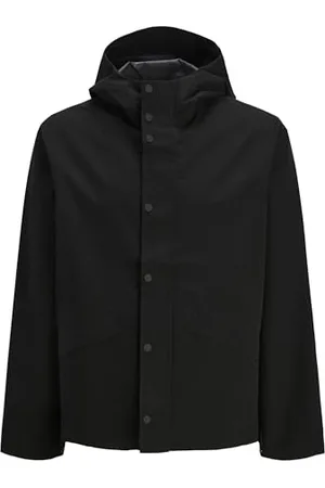 JACK & JONES Męska kurtka przeciwdeszczowa Jprccreagan Clean Tech Rain, czarna, L, , L