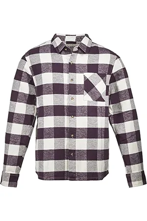Dolomite Męska koszula biznesowa Camisa MS Flanell Check Latte Beige/Cosmic RED, XXL, , XXL