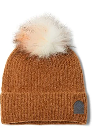 Columbia Unisex Winter Blur Pom Pom Beanie, Camel Brown, One Size