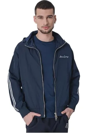 Armani Exchange Męska kurtka Essential, logo Signature Blouson, granatowa, S, , S
