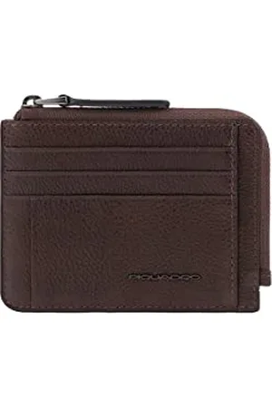 Piquadro Pokrowiec na monety Zipper z uchwytem na dokumenty, szczeliny na karty kredytowe i ochrona przed oszustwami RFID, GŁOWA MORO, , Taglia Unica, Minimalistyczny