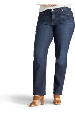 Lee Damskie dżinsy plus size o luźnym kroju z prostą nogawką, 50