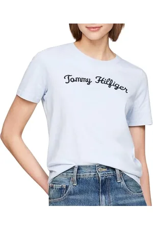 Tommy Hilfiger Damska koszulka z krótkim rękawem o regularnym kroju i okrągłym dekoltem, , XS