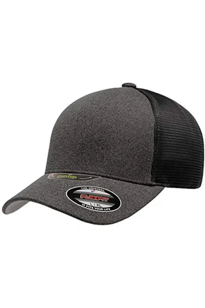 Flexfit Melange UniPanel Trucker Cap, Dark Grey/Black, Large/XLarge