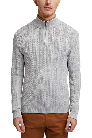 ESPRIT Sweter męski 110ee2i315, 044/jasnoszary 5, L