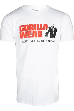 Gorilla Wear Klasyczna koszulka biała, , XXL