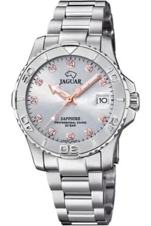 Jaguar J870/2 zegarek damski z kolekcji Woman, koperta 34 mm, szary z paskiem stalowym