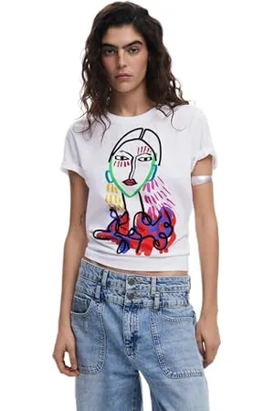 Desigual TS_MISURI, 1000 White, XS, , XS