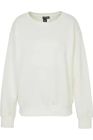 Emporio Armani Damska bluza polarowa z pogrubionym logo 3D, beżowa, M, , M