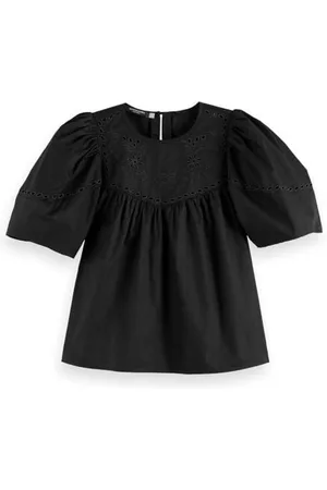 Scotch&Soda Cotton Twill Embroidered Top, , 40