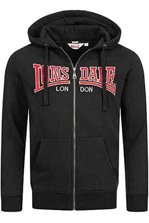 Lonsdale London London LP277 Birmingham męska kurtka z kapturem czarna Streetwear, , L