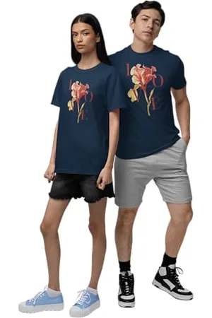 REPUBLIC OF CALIFORNIA Unisex URCTS034-XXL-NA Love-Rose-Vintage-Design-T-Shirt- Navy, XXL, , XXL