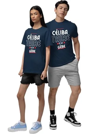 REPUBLIC OF CALIFORNIA Koszulka unisex URCTS004-XL-NA Celibataire-i-Ca-Gere-T-Shirt- Navy, XL, , XL