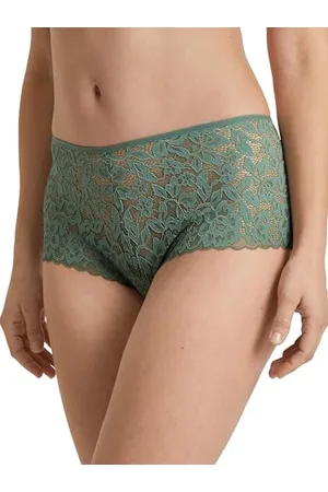 Calida Natural Comfort Lace Panty, Regular Cut damskie majtki z elastyczną koronką, , 44-46