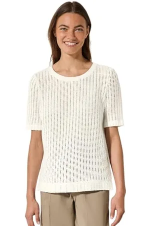 CECIL Solid Ajour T-Shirt, , L