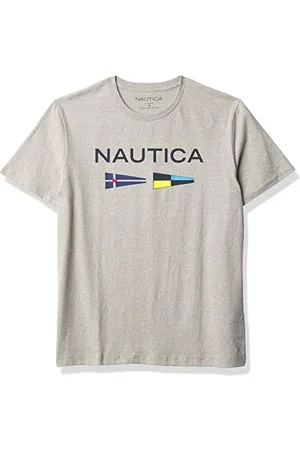 Nautica Męska koszulka z nadrukiem flagi sygnalizacyjnej z logo, zrównoważona produkcja, , M