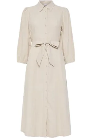 Y.A.S Flaxy 3/4 Linen Shirt Dress Noos, , 36
