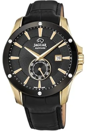 Jaguar J881/1 męski zegarek na rękę Acamar, 44 mm, skórzany pasek, czarny