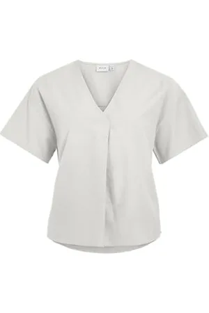 VILA Viprisilla dekolt w serek S/S Top/1, , 42