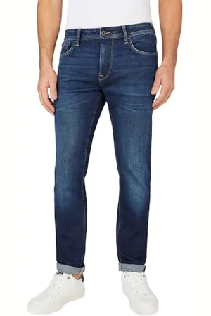 Pepe Jeans Męskie dżinsy zwężane, niebieskie (Denim-CT3), 31W / 34L, , 31W / 34L