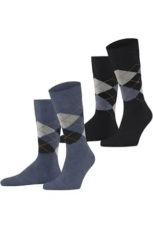 Burlington Mężczyźni Skarpety Everyday Argyle M So bawełna z wzorem 2 Pak, , 40-46