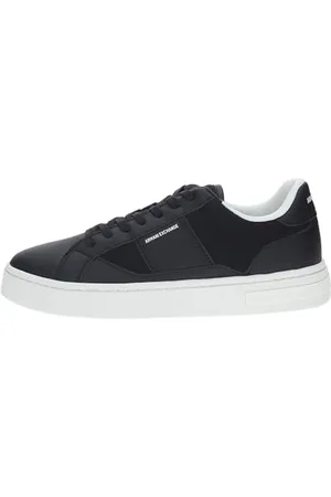 Armani Exchange Męskie buty sportowe London Sneakers, BLACK+BLACK, 43 EU, , 43 EU